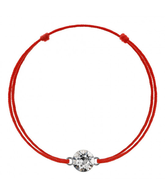 Red kabbalah with Swarovski Xirius crystal, Crystal Clear