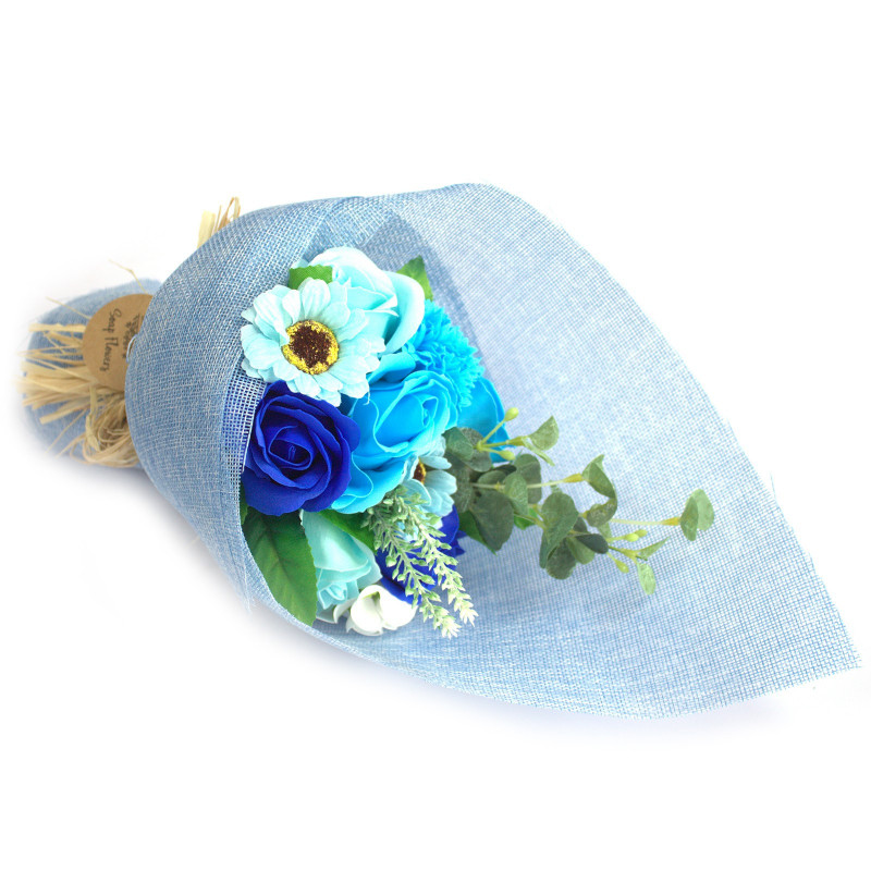 Buy Standing Soap Flower Bouquet - Blue