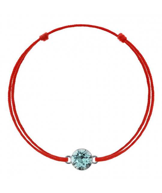 Kabbalah bracelet with Swarovski crystal, Light Turquoise