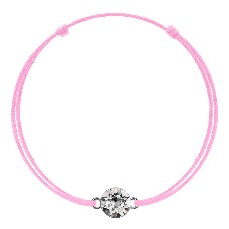 Pink kabbalah with Swarovski Xirius crystal, Crystal Clear