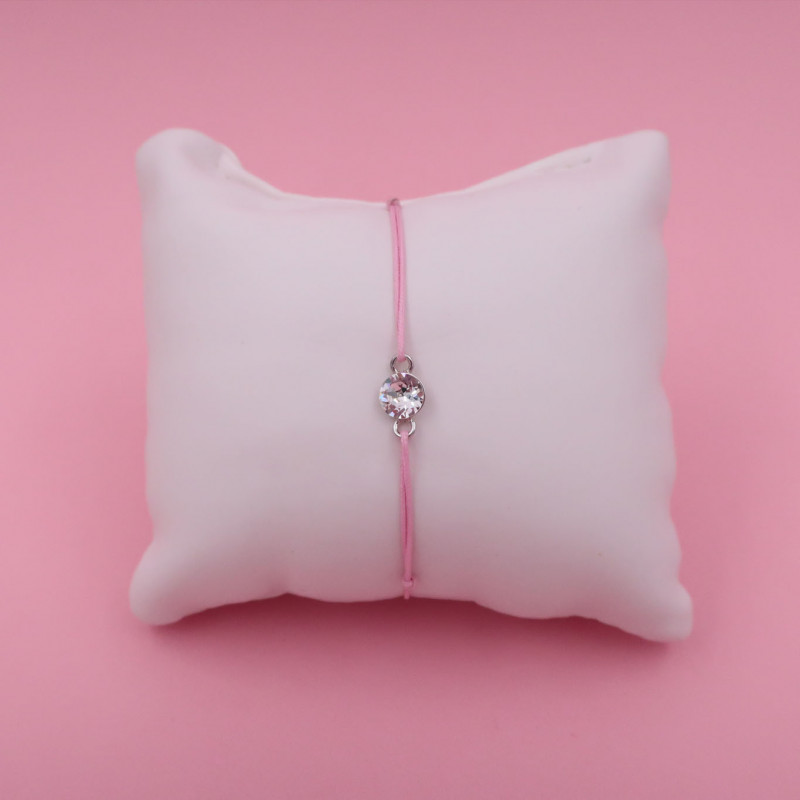 Pink kabbalah with Swarovski Xirius crystal, Crystal Clear