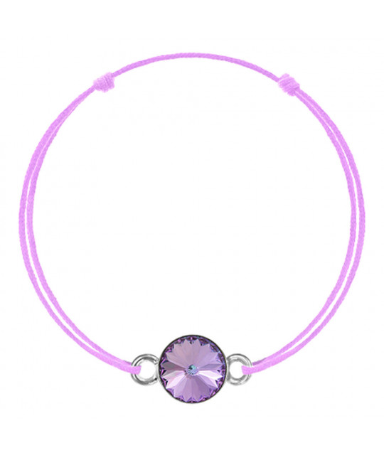 Розовато-лиловая каббала с кристаллом Rivoli, Vitrail Light