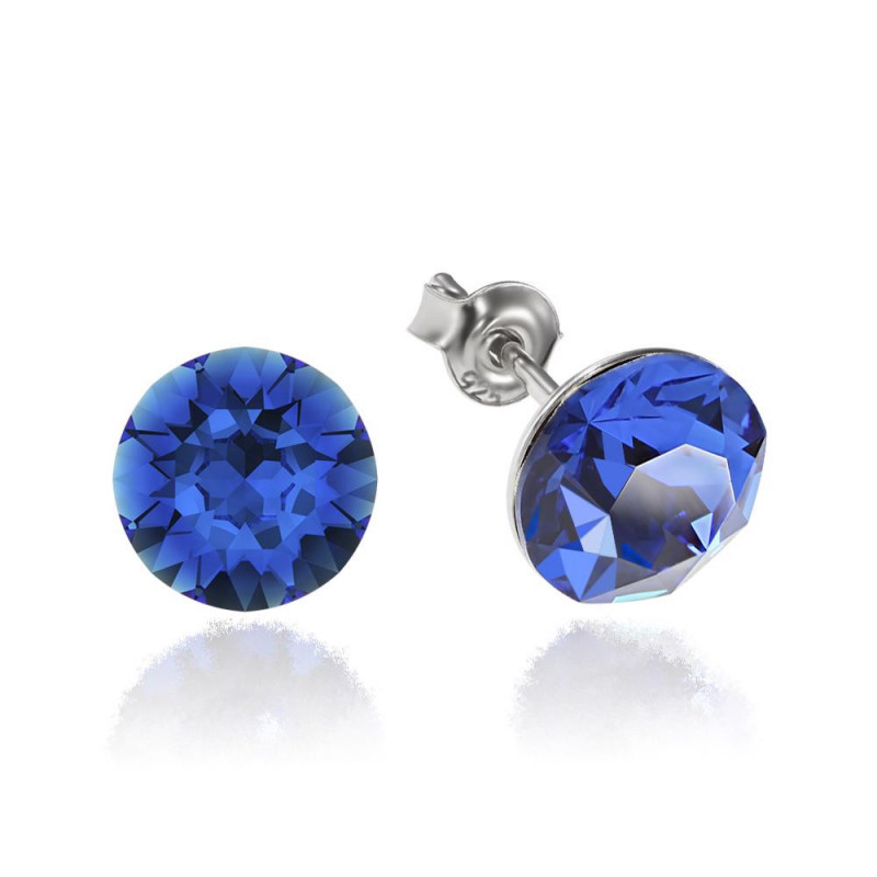 Earrings Xirius, Blue Capri, 8 mm