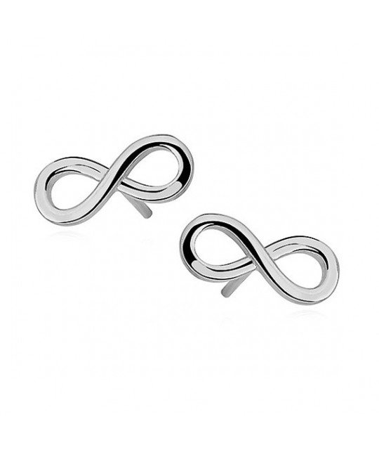 Silver earrings, Infinity