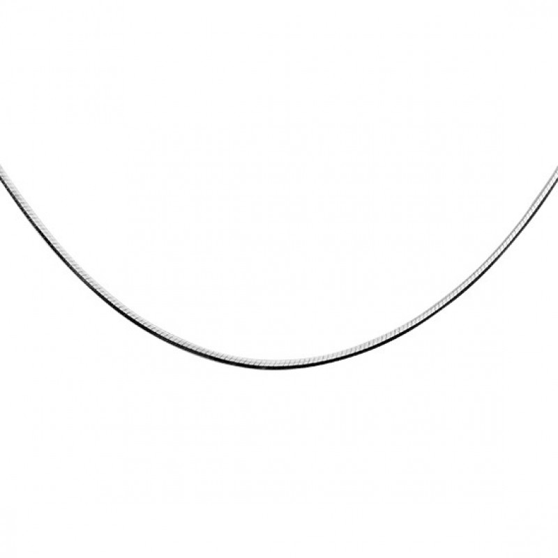 Silver chain, 8 sides Snake, 42сm, Ø15