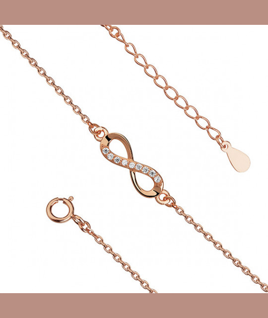 Pink gold-plated bracelet, Infinity