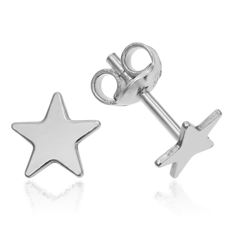 Silver earrings, Star