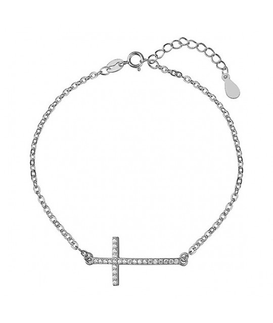 Silver bracelet, Cross