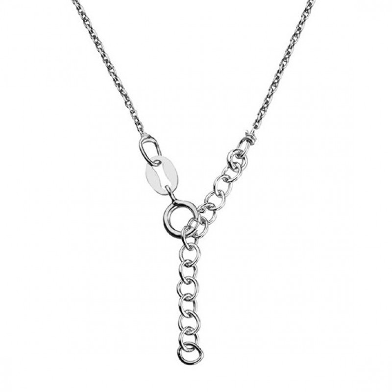 Silver necklace, Four round pendants, 80-83 cm