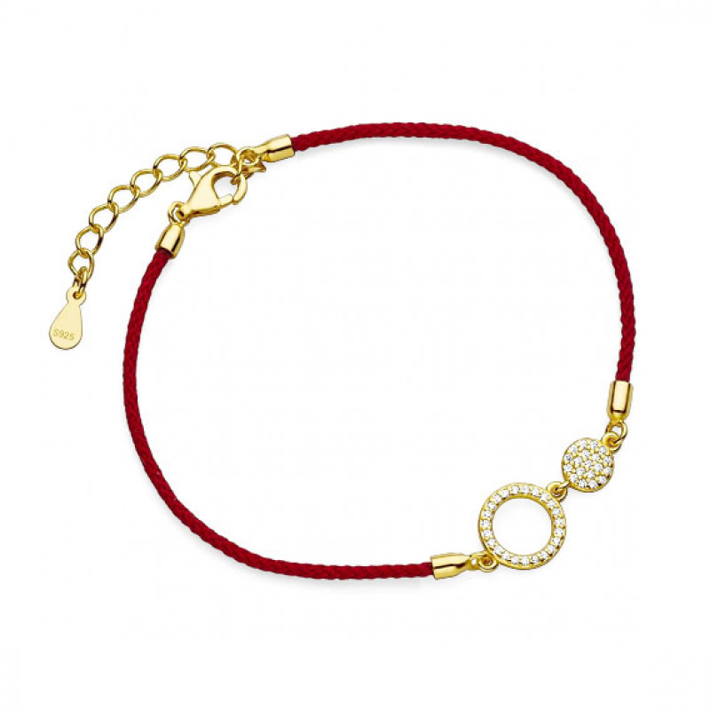 Gold-plated silver bracelet, Circles