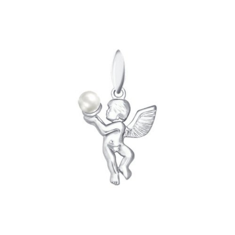 Silver pendant SOKOLOV "Angel" with pearl