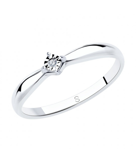 Silver SOKOLOV ring with diamond
