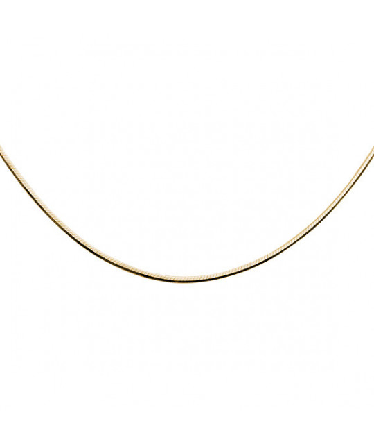 Gold-plated silver chain SENTIELL, 8 sides Snake, 40 cm, Ø 15
