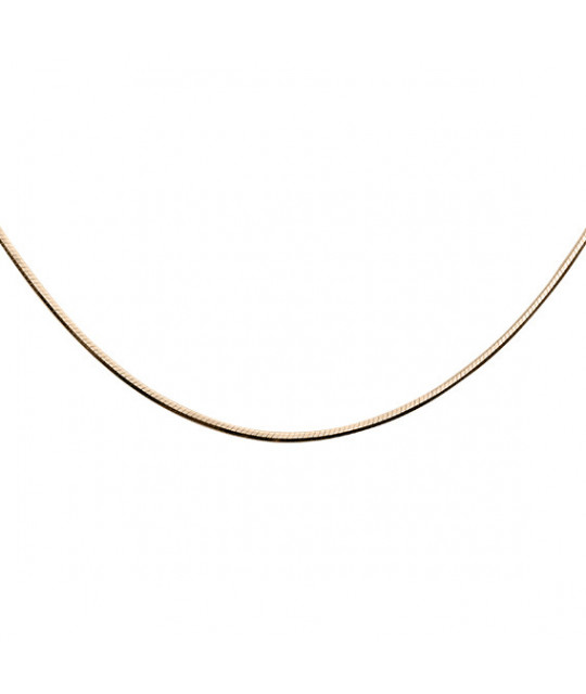Gold-plated silver chain SENTIELL, 8 sides Snake, 42 cm, Ø 20