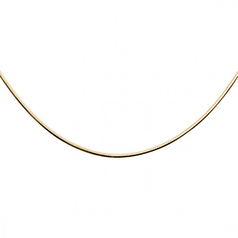 Gold-plated silver chain SENTIELL, 8 sides Snake, 45 cm, Ø 15