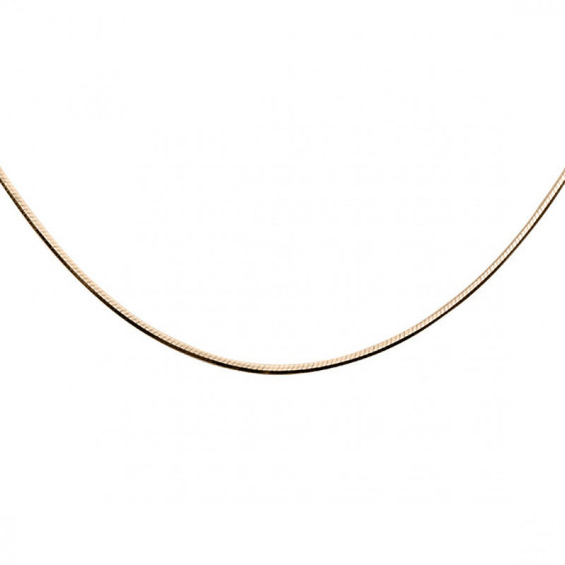 Gold-plated silver chain SENTIELL, 8 sides Snake, 42 cm, Ø 20