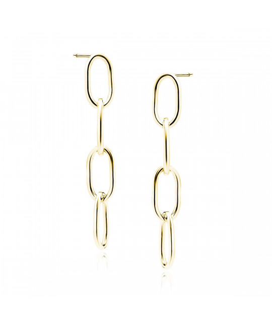 Gold-plated silver earrings SENTIELL, Chain links