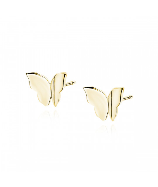 Kullattu hopeiset korvakorut SENTIELL, Butterfly