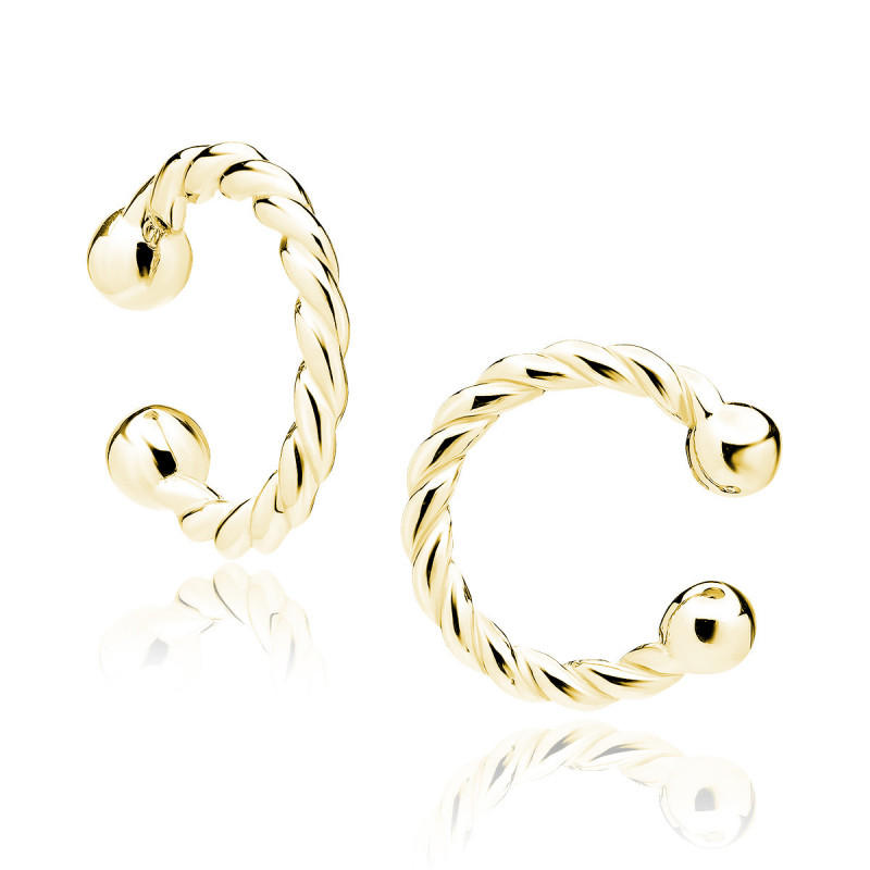 Gold-plated silver ear-cuff SENTIELL, braided Сircle