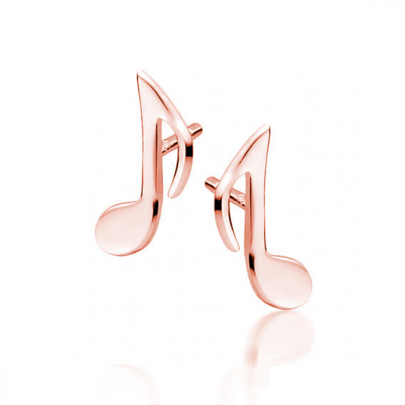 Rose gold-plated silver earrings SENTIELL, Musical earrings