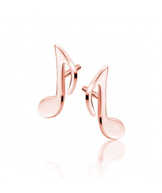 Серебряные серьги с покрытием из розового золота SENTIELL, Музыкальные серьги