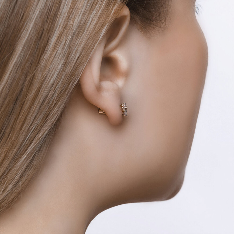 Silver earrings with cubic zirkonia SOKOLOV
