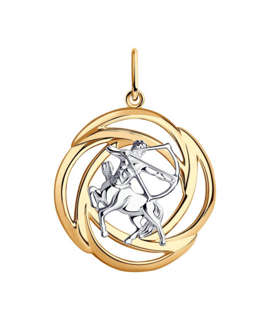 Gilded silver pendant SOKOLOV, Zodiac sign: Sagittarius