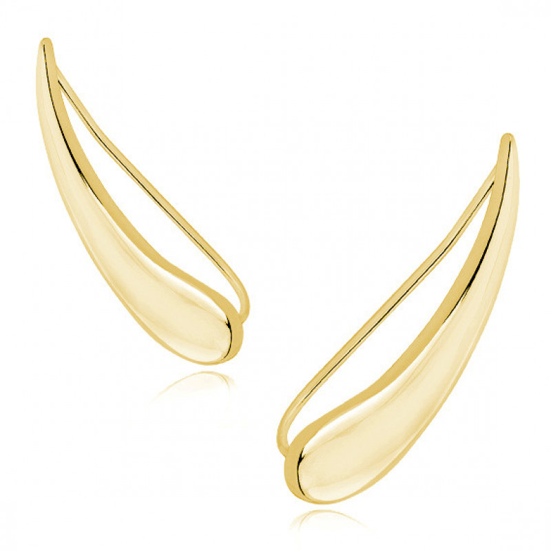Silver gold-plated SENTIELL cuff earrings