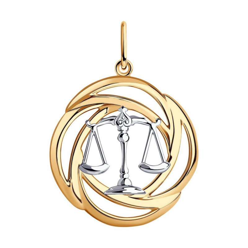 Gilded silver pendant SOKOLOV, Zodiac sign: Libra