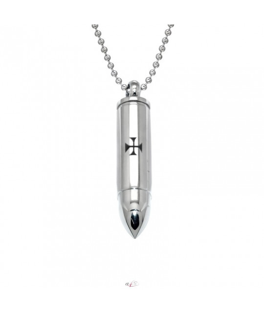 Stainless steel necklace, Bullet