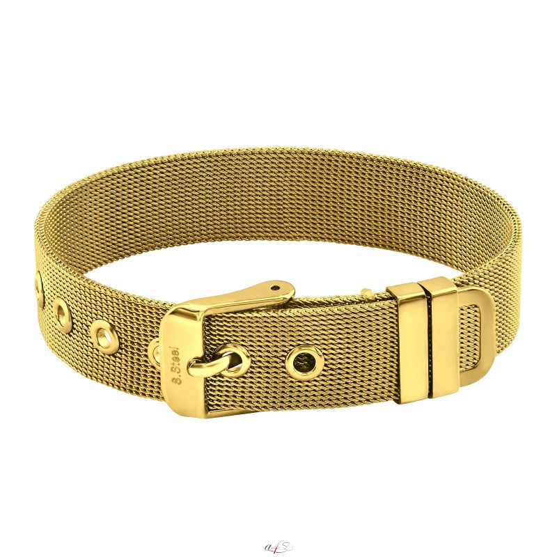 Gold-plated stainless steel bracelet, Belt Buckle