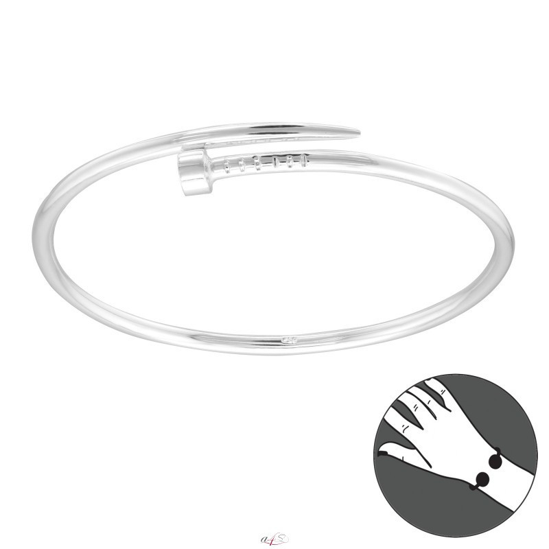 Silver bracelet, Nail