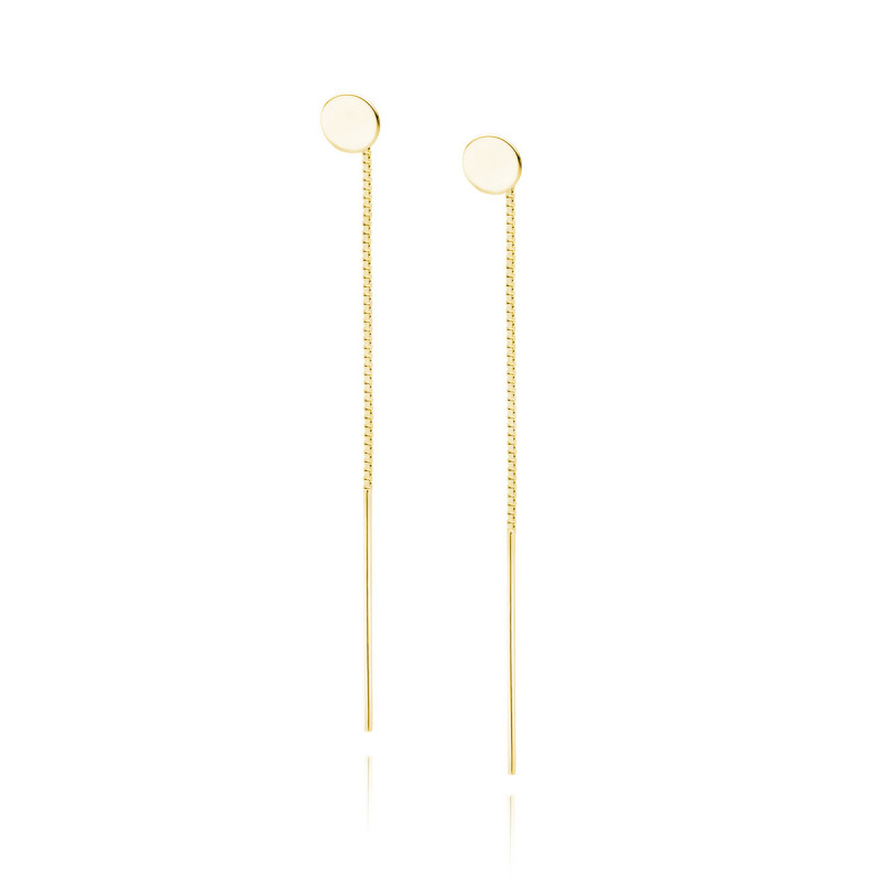 Gold-plated earrings silver SENTIELL, Circles