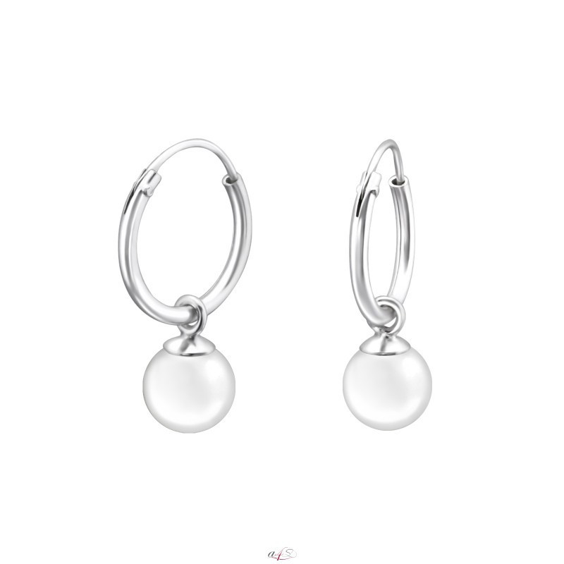 Silver earrings, Hoops