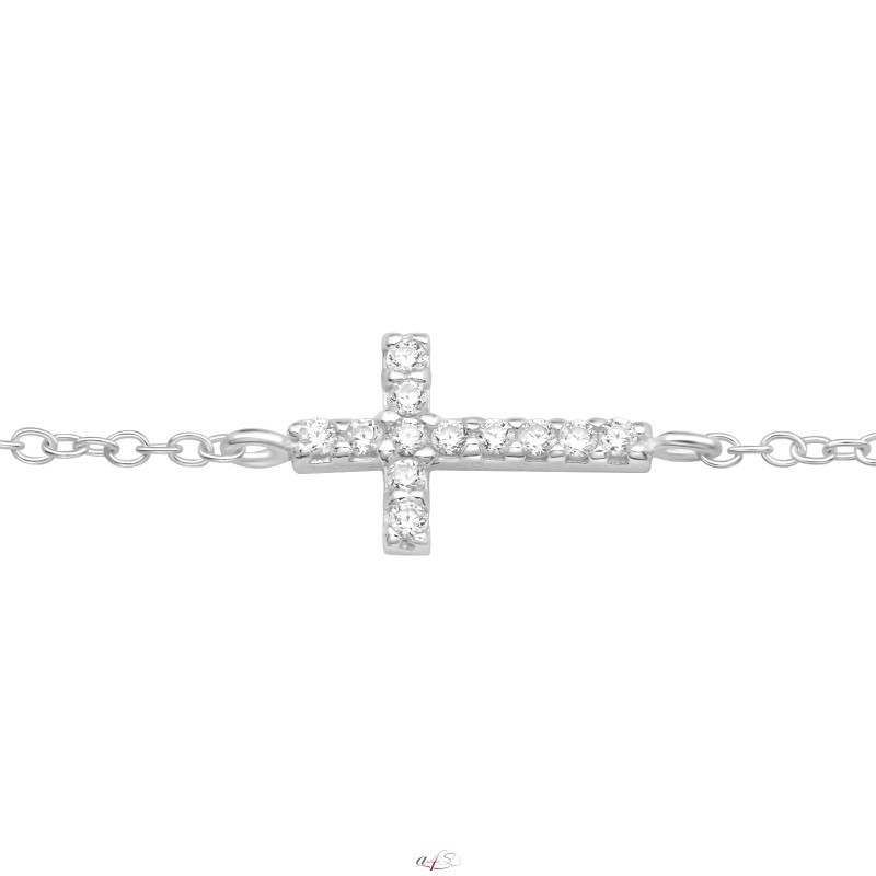 Silver bracelet, Cross