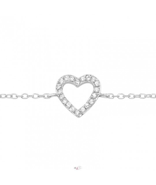 Silver bracelet, Heart
