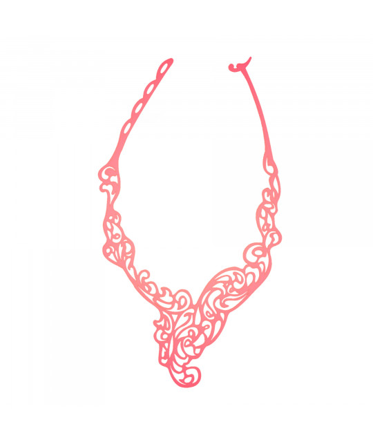 ECO plastic necklace BATUCADA, Pink Baroco