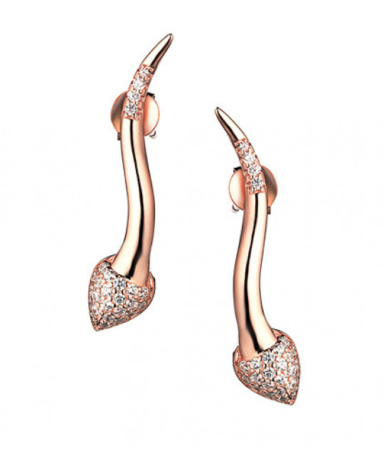 Silver earrings Marcello Pane, Small snakes