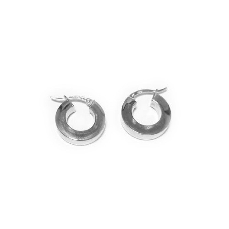 Marcello Pane silver earrings, Hoops