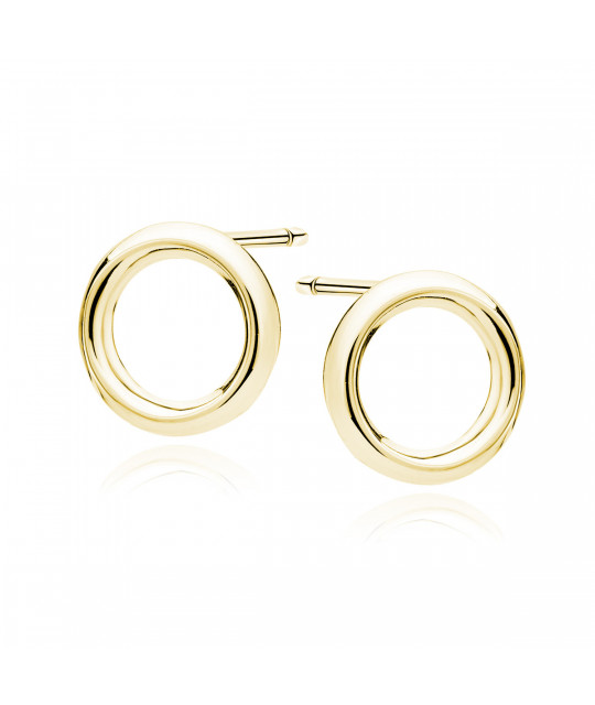 Gold-plated silver earrings, Circles